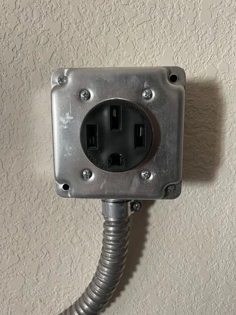NEMA 14-50 outlet installed for Electrical Panel Upgrade in Sugar Land