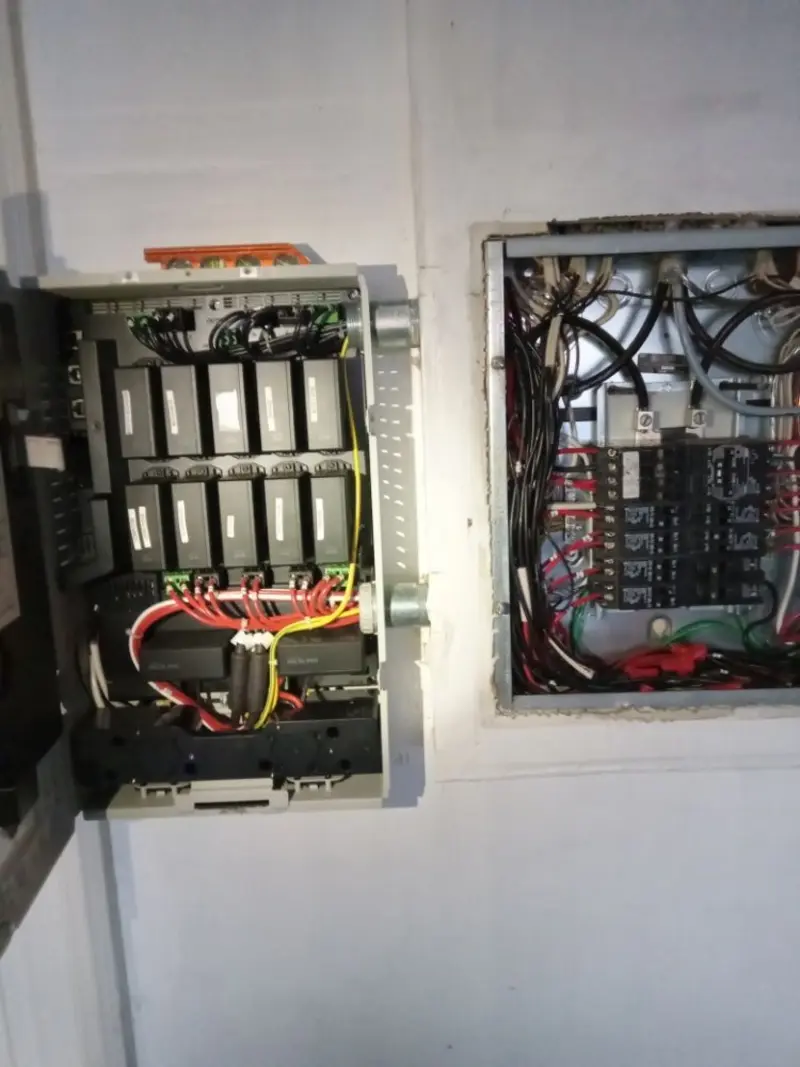 Electrical panel upgrade completed for Security Camera Wiring in Sugar Land